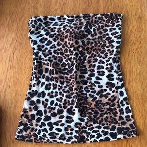Leopard tube top